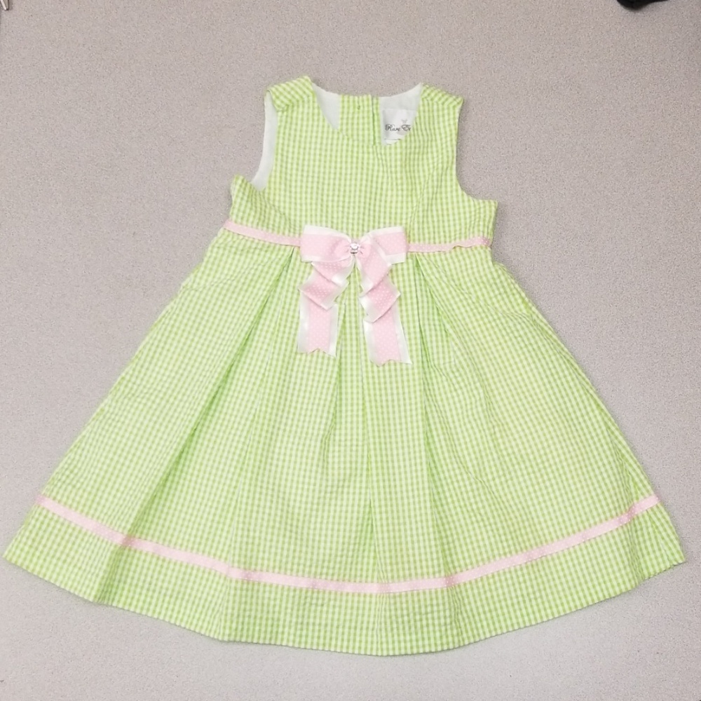 Sale! Green and Pink Seersucker Dress
